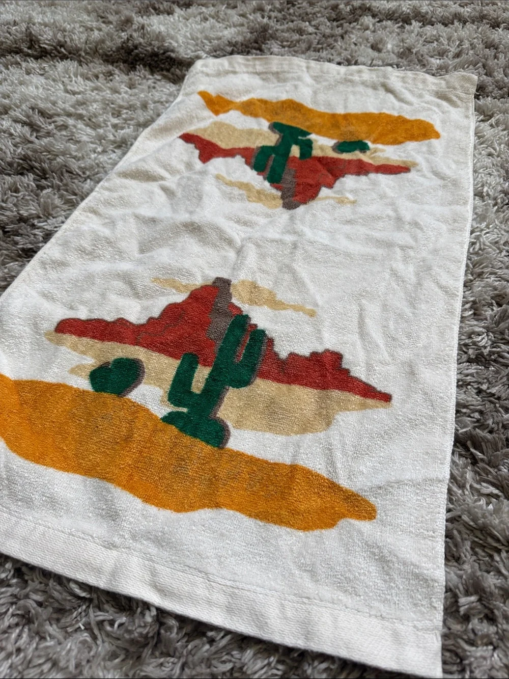 26.5”x15.5” Wamsutta Cactus Desert Print 100% Hand Towel